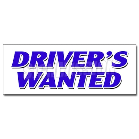 Amistad 24 in. Drivers Wanted Decal Sticker - Cdl Taxi Limousine Bus Truck Delivery AM3934634